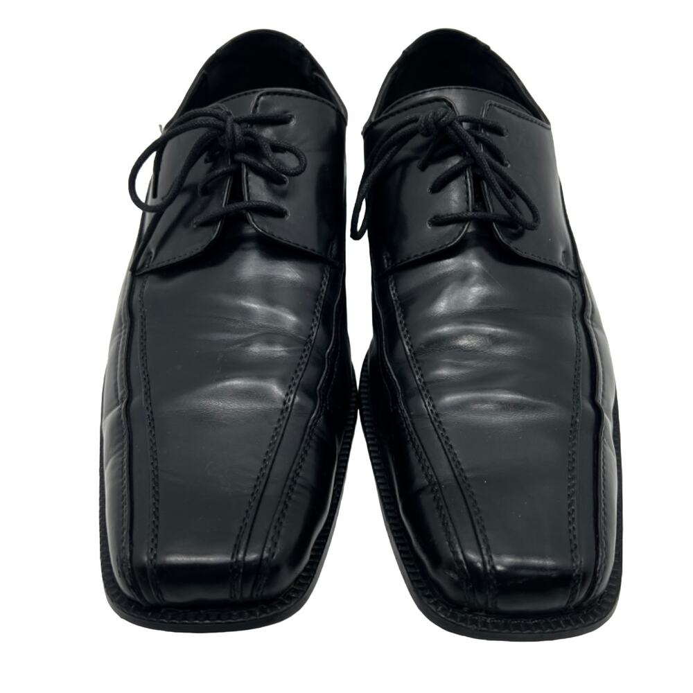 Antonio Cerrelli 5795 Black Upper Square Toe Derby Mens 12 Dress Shoes*